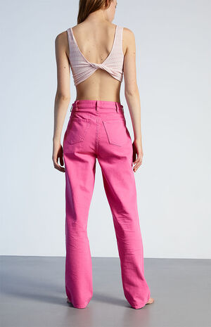 Eco Pink Heart '90s Boyfriend Jeans image number 4