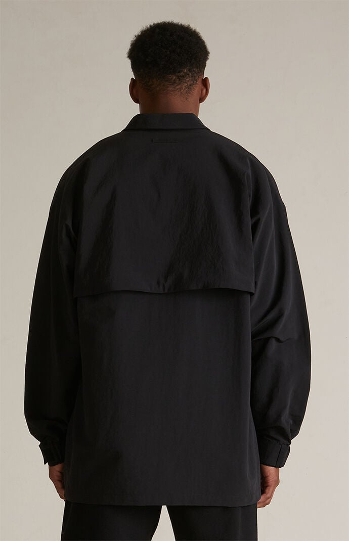 Fear of God Essentials Black Military Nylon Overshirt Jacket