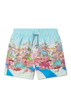 Kids Dino Takeover 5.5" Swim Trunks image number 1