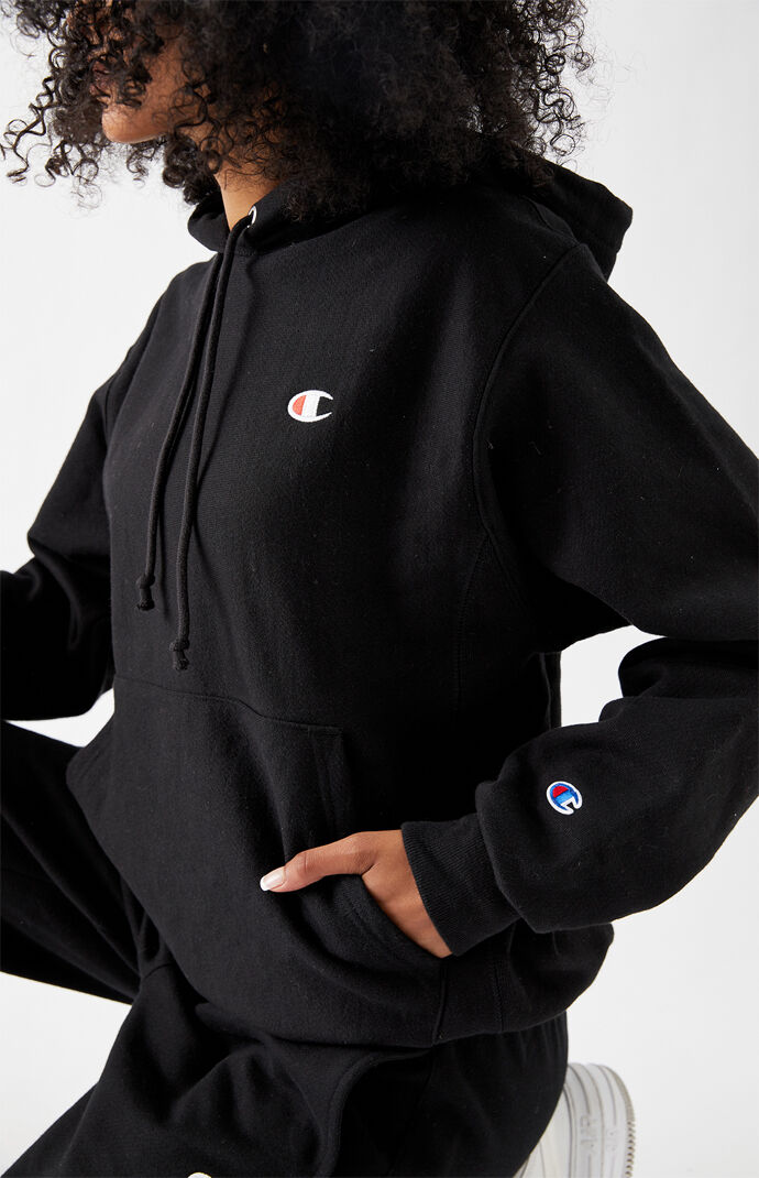 Black champion hot sale hoodie pacsun