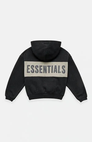 Kids Paneled Cropped Relaxed Hoodie image number 2