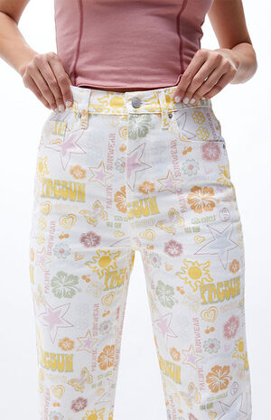 Mixed Pacific Sunwear Print Dad Jeans image number 5