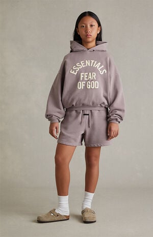 Kids Faded Mauve Signature Classic Sweat Shorts image number 6