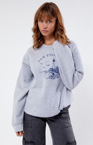 New England Lighthouse Crew Neck Sweatshirt image number 4