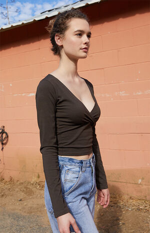 Amara Surplice Long Sleeve Top image number 2