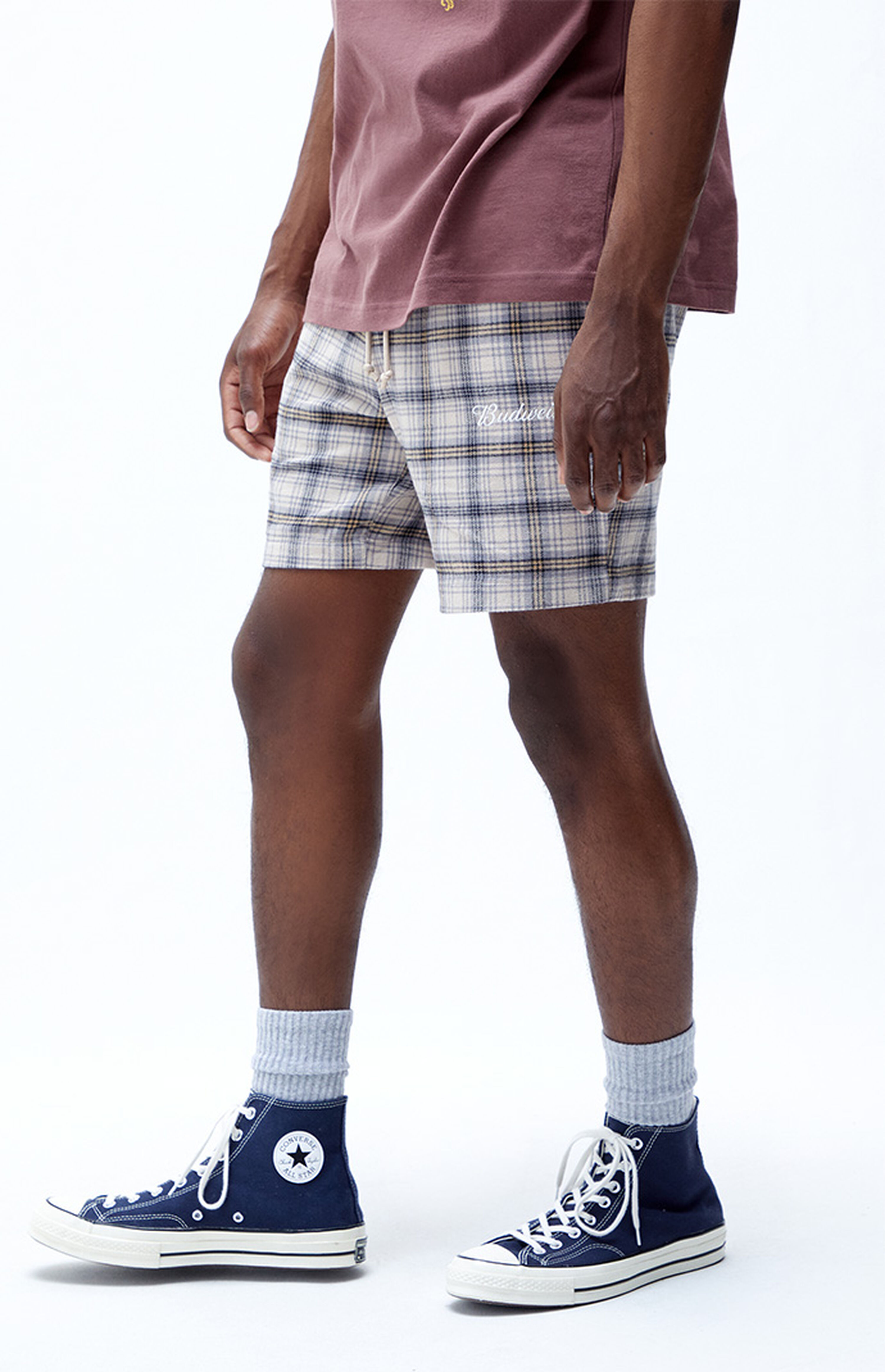 flannel shorts mens