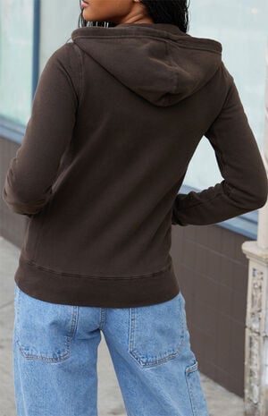Brown Zip Up Hoodie image number 4