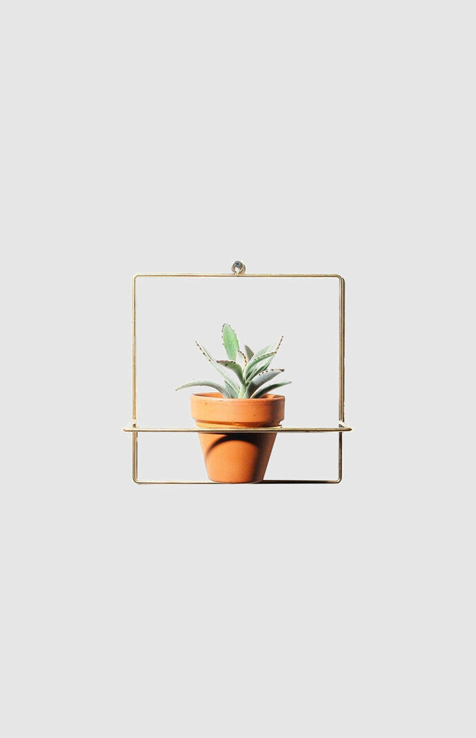 Copper Rust Square Wall Planter