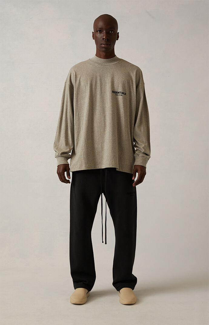 Fear of God Essentials Dark Oatmeal Long Sleeve T-Shirt | PacSun