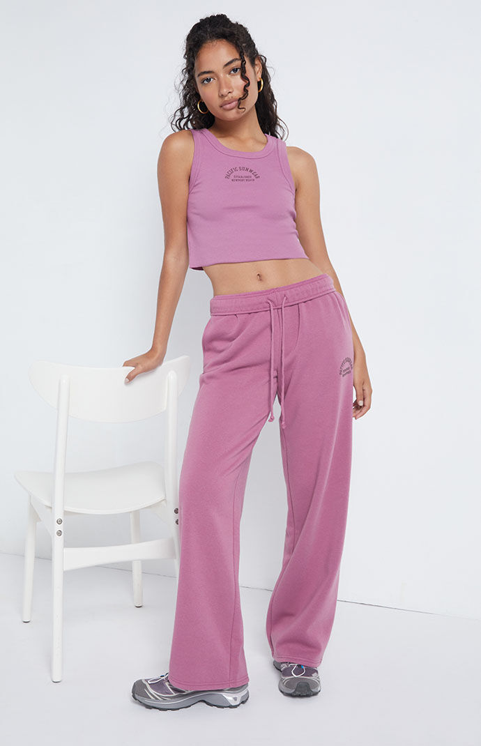 Pink sweatpants pacsun best sale