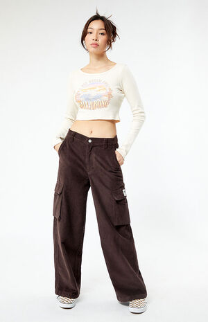 Andrea Corduroy Baggy Cargo Pants image number 1