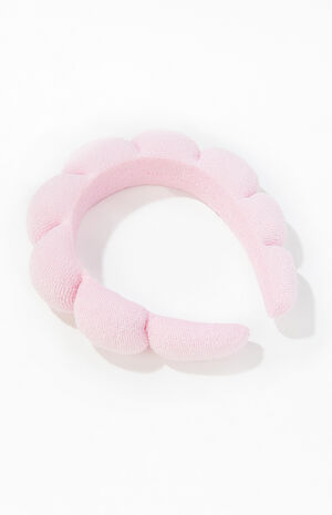 Purple Gem Plush Spa Headband image number 1