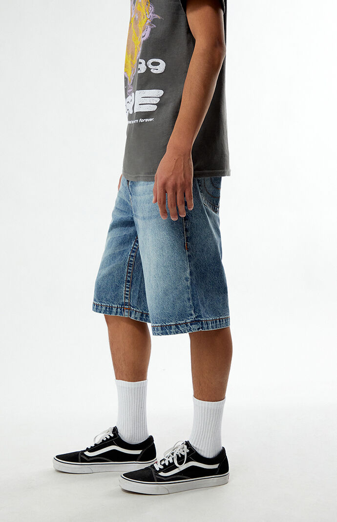 True Religion Vinny SN Flap Ultra Baggy Denim Shorts | PacSun