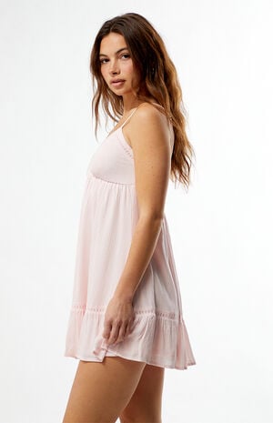 Trim V-Neck Babydoll Dress image number 5