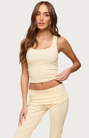 Linda Ribbed Scoop Neck Tank Top image number 1