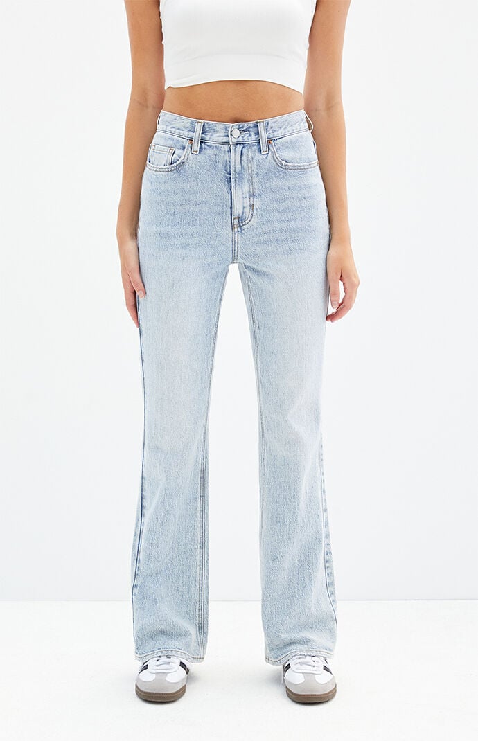 Pacsun Stretch Light Indigo High Waisted Bootcut Jeans | Pacsun