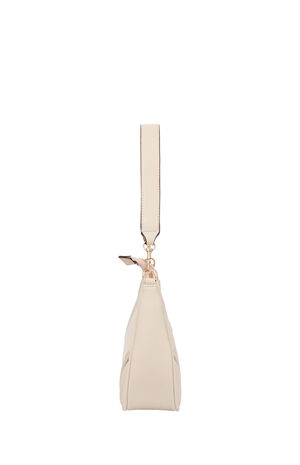 Cream Trapunto Logo Shoulder Bag image number 4