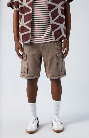 Brown Baggy Zip-Off Cargo Jeans image number 3