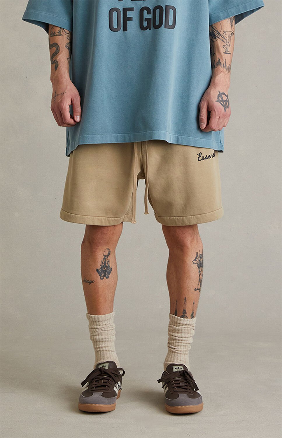 Fear of God ESSENTIALS Faded Dune Training Classic Fit Sweat Shorts thumbnail 3