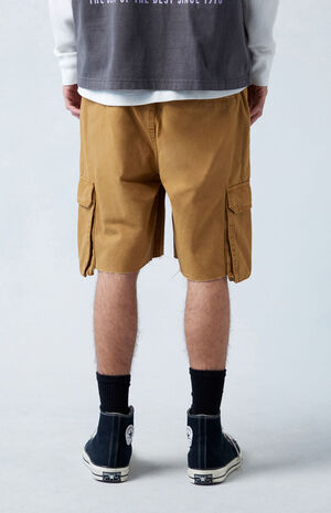 Eco Khaki Baggy Cargo Shorts image number 4