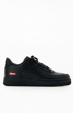 x Supreme Black Air Force 1 Low Box Logo Shoes image number 1