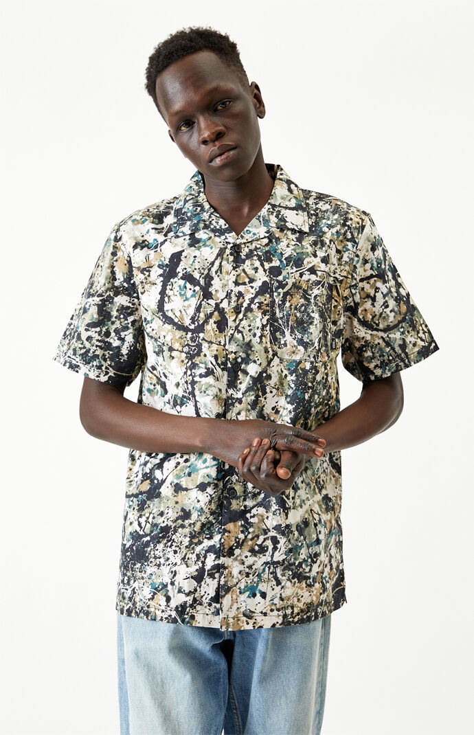 x MoMA Pollock Short Sleeve Button Up Shirt