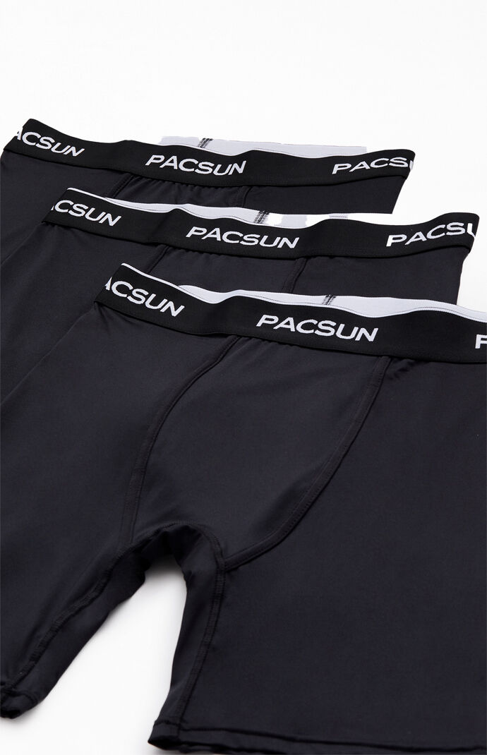 Pacsun 3 Pack Black Solid Boxer Briefs | Pacsun