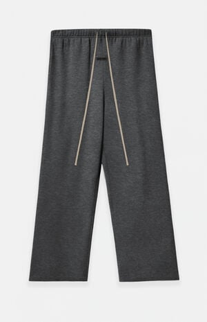 Women's Charcoal Heather Lounge Fleece Baggy Sweatpants image number 1