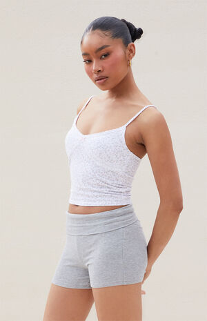 Fold-Over Knit Biker Shorts image number 2