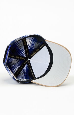 MLB Plaid LA Dodgers 100th Anniversary Pro Snapback Hat image number 5