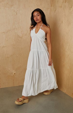 Keyhole Halter Midi Dress image number 2