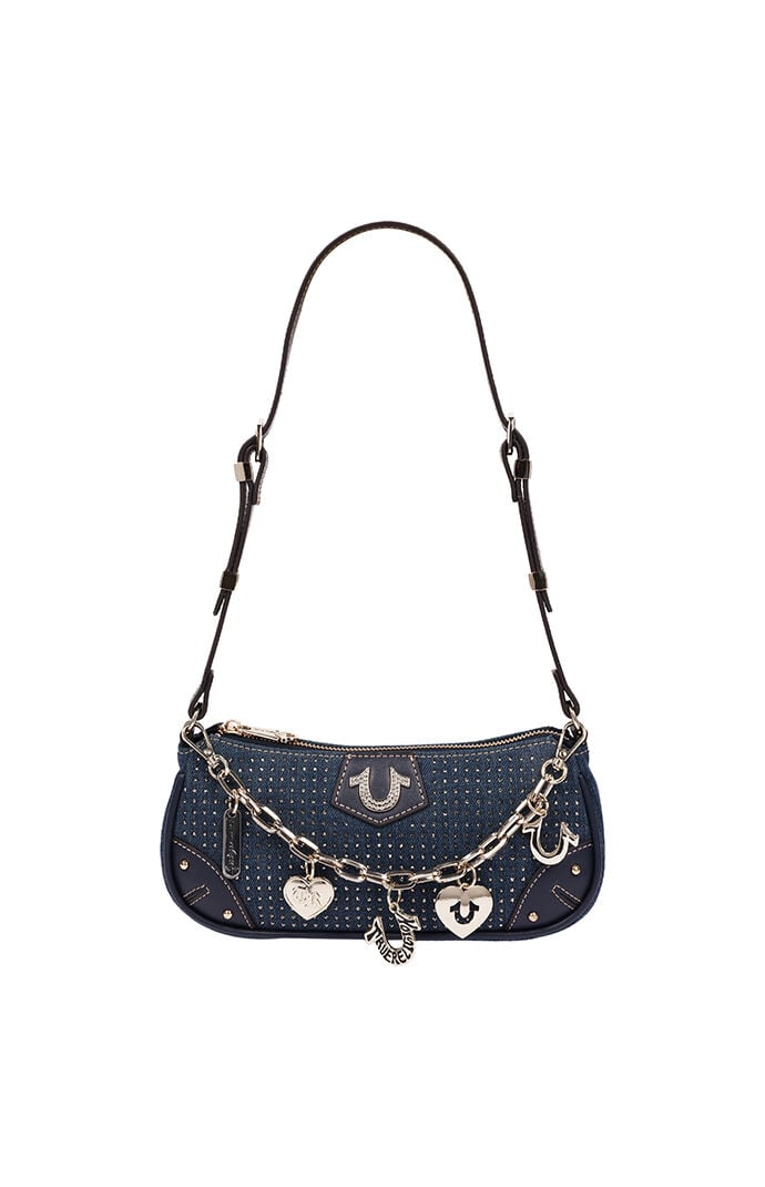 True Religion Sparkle Denim Shoulder Bag