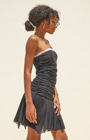 Strapless Mesh Mini Dress image number 3