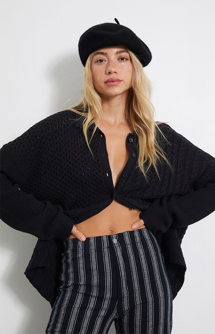 LA Hearts Stacey Button Front Sweater PacSun