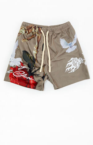 Deadly Rose Mesh Basketball Shorts image number 1