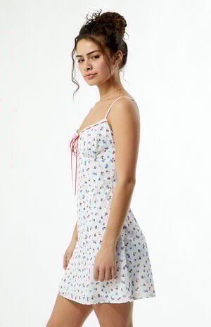 Eliza Floral Tie Front Mini Dress image number 3