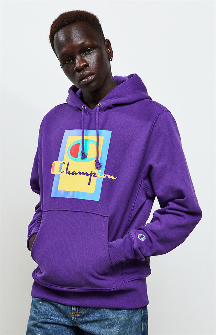 Purple champion sweatshirt mens outlet