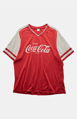'90s Enjoy Coke V-neck Graphic T-Shirt image number 1