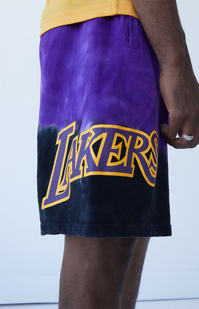 Tie-Dyed Lakers Shorts
