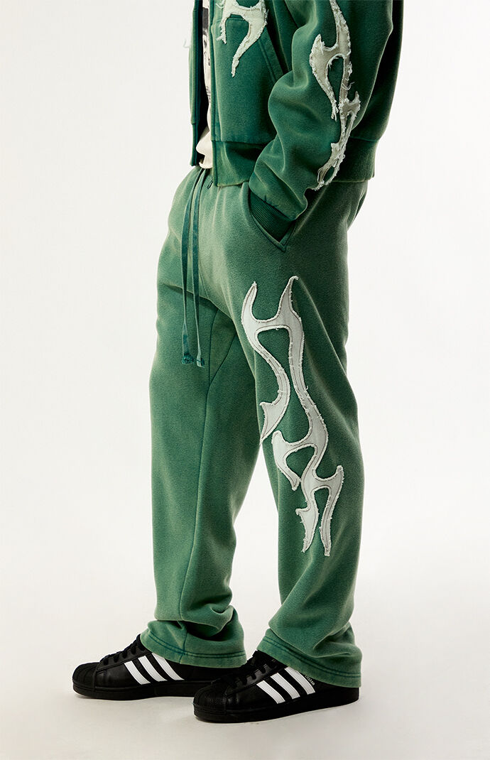 Pacsun Cyber Abstract Fleece Baggy Sweatpants