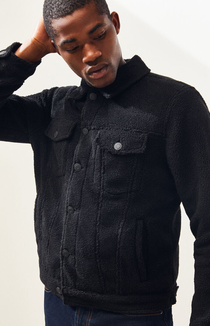 Black Sherpa Trucker Jacket