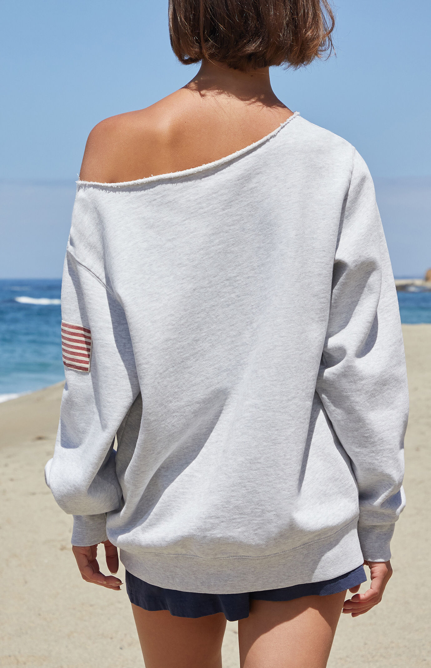 John Galt Stelle USA Off-The-Shoulder Sweatshirt | Pacsun
