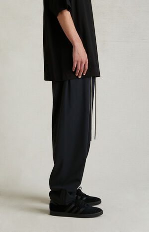 Black Nylon Track Pants image number 4