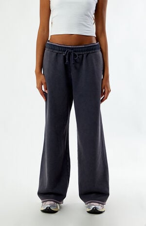 Contrast Stitch Baggy Sweatpants image number 2