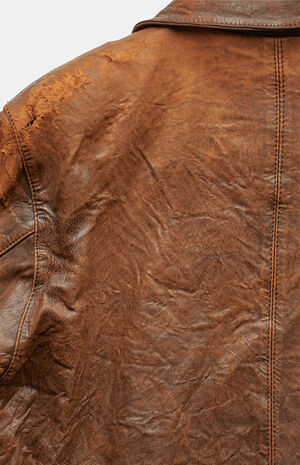 Brown '90s Leather Jacket image number 2