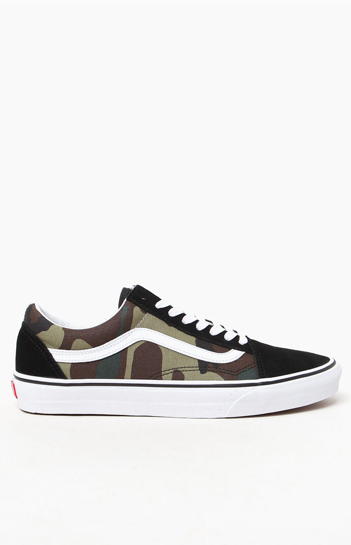 vans woodland camo old skool shoes