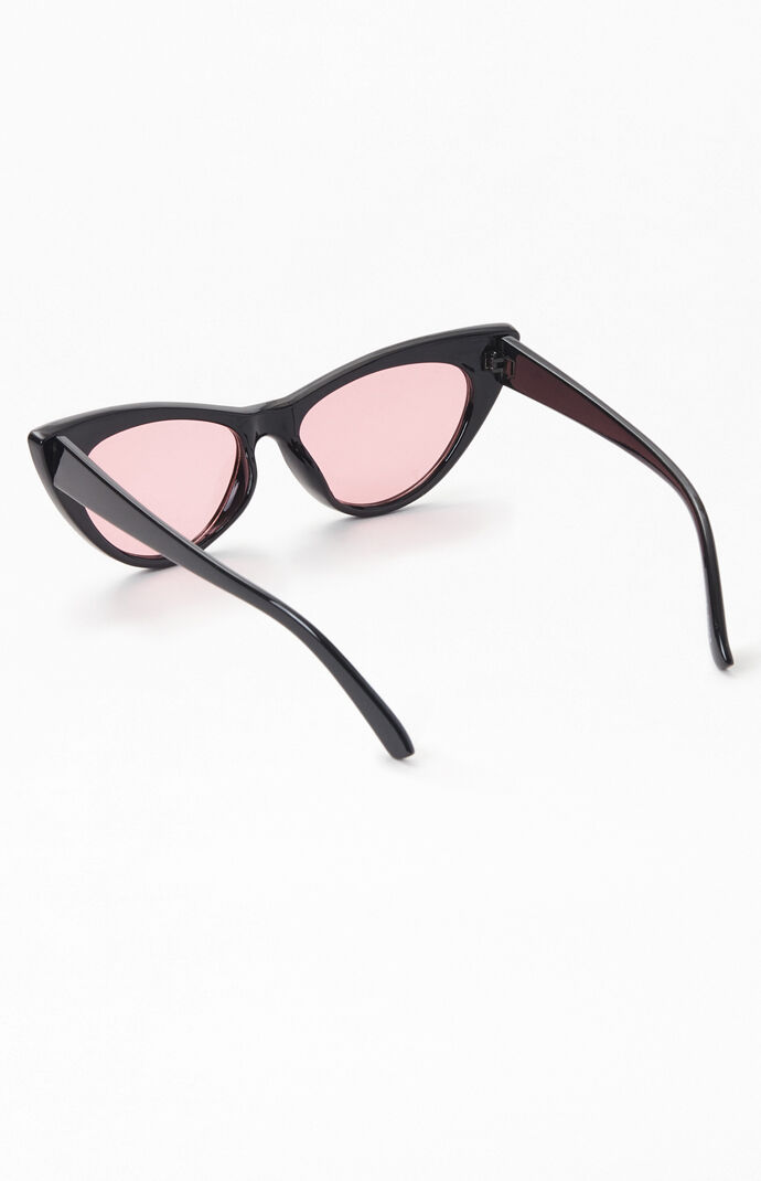 Black & Pink Cat Eye Sunglasses