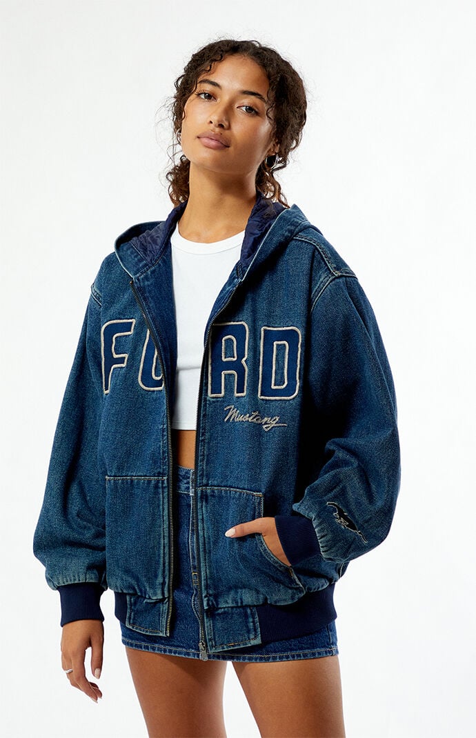 FORD Mustang Denim Workwear Hooded Jacket PacSun