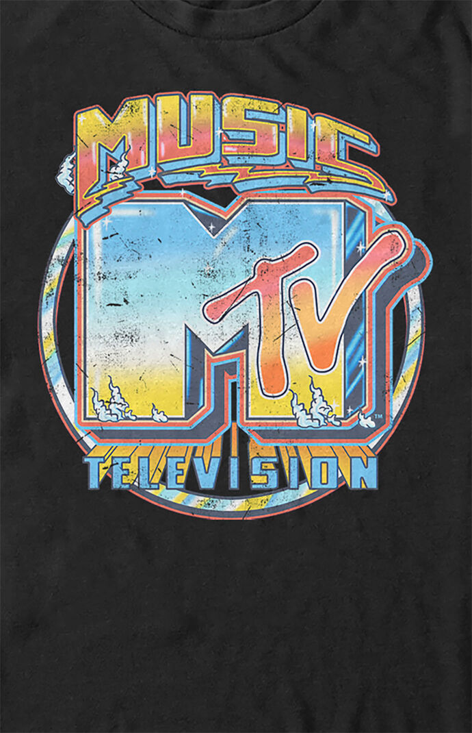 Brushed Music Detail MTV Logo T-Shirt