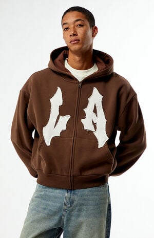 LA Applique Full Zip Hoodie